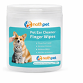 Nathpet Pet Ear Cleaner Finger Wipes for dogs and cats – gentle and safe ear cleaning wipes
